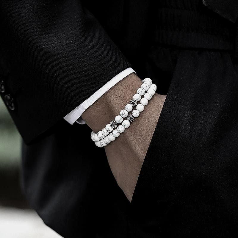bracelet homme perle