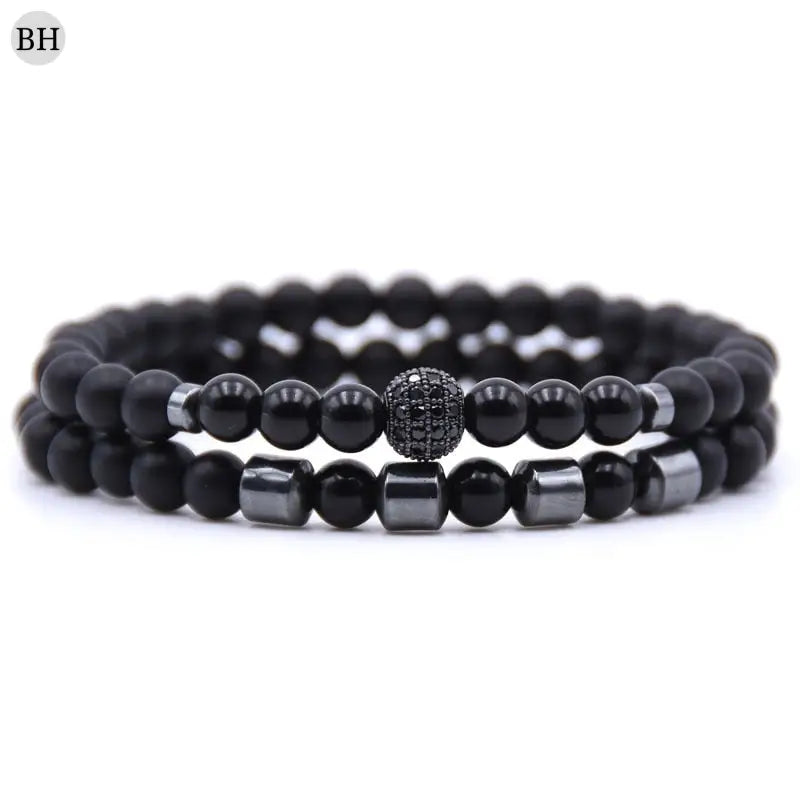 Bracelet Perle Noir Homme