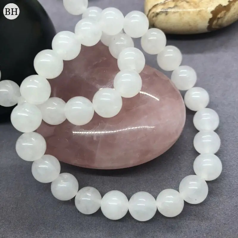 Bracelet perle blanche homme