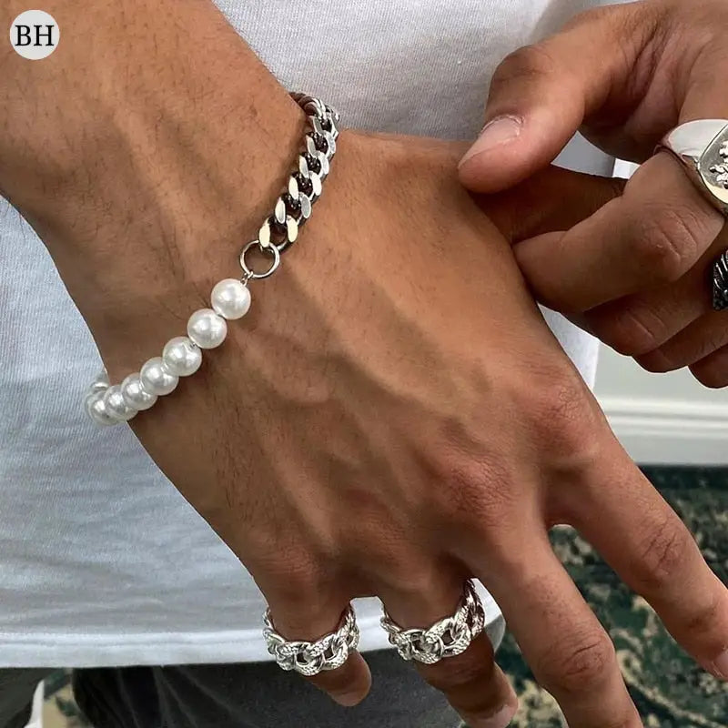 Bracelet perle homme tendance