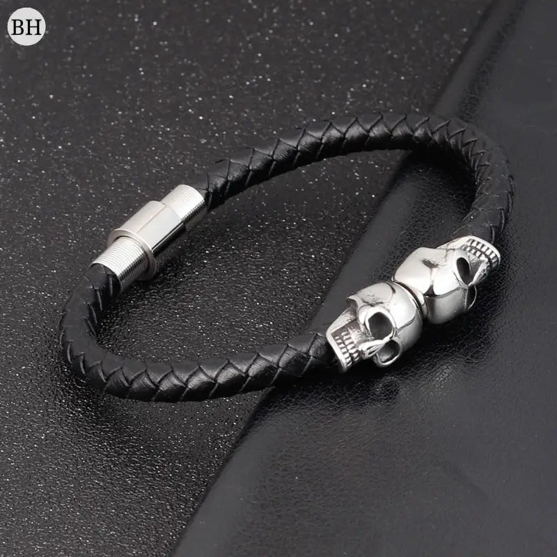 Bracelets Cuir Homme - Tête de mort | braceletshomme.fr