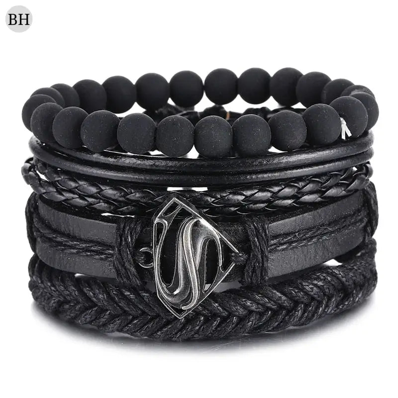 Bracelets Cuir Homme - Super Man | braceletshomme.fr
