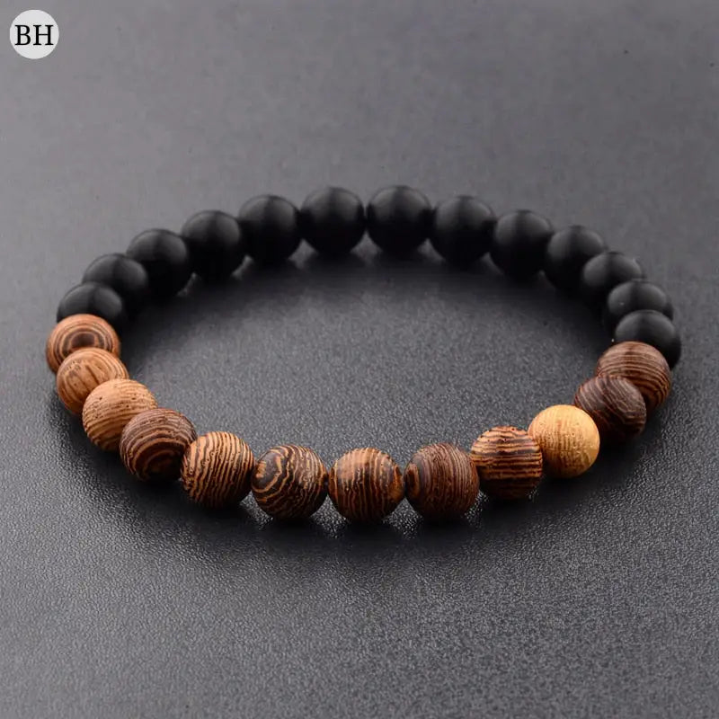 Bracelet Perle Bois Homme