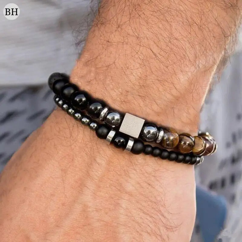 Bracelets Homme perle - Le Duo | braceletshomme.fr