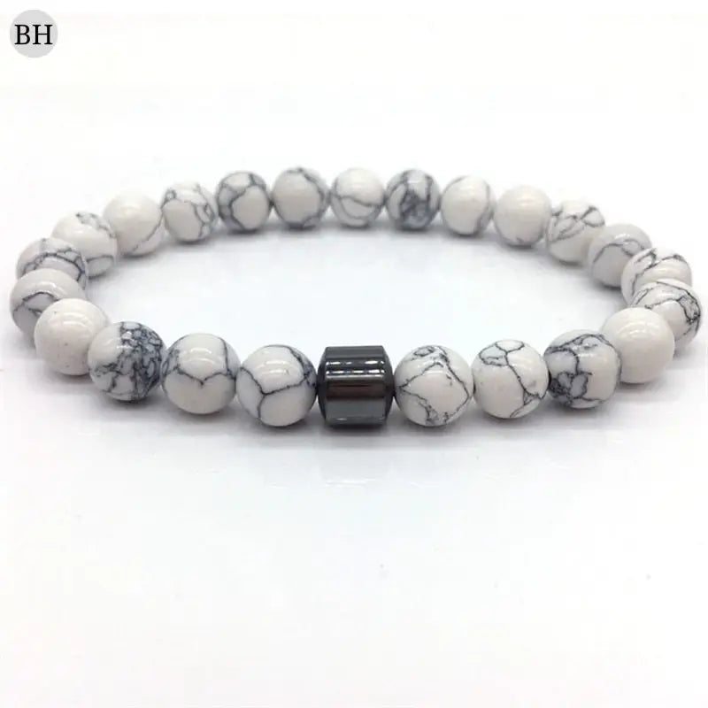 Bracelets Homme perle - Marbre | braceletshomme.fr