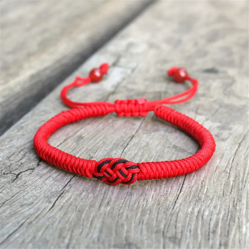 Bracelet cordon rouge homme