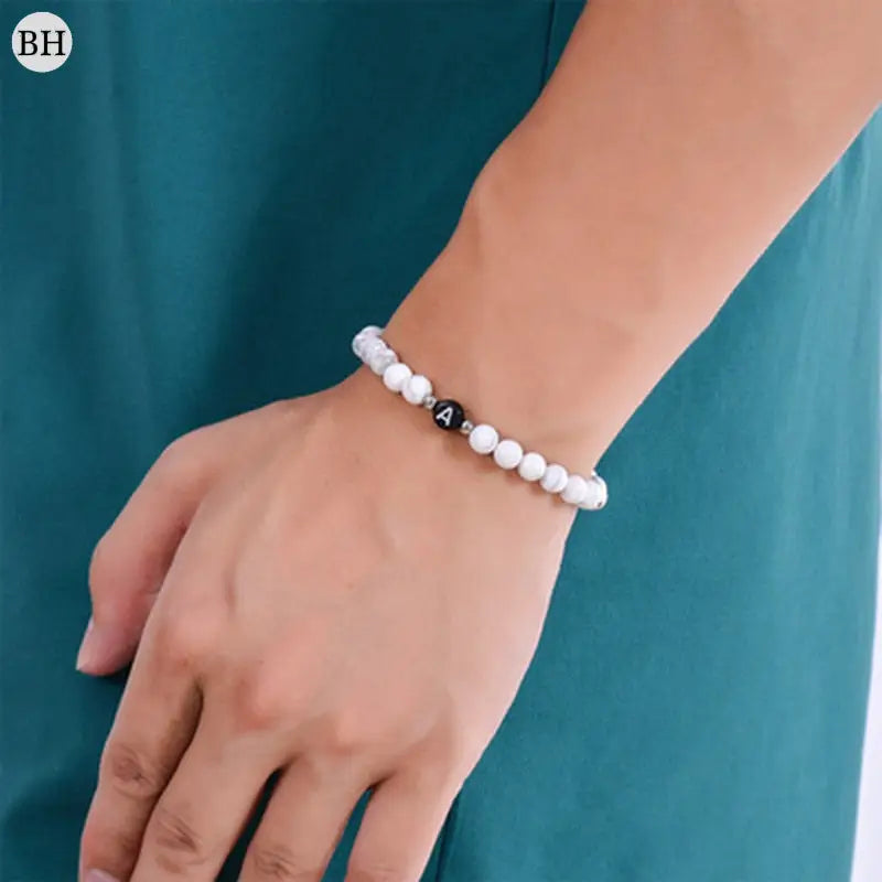 Bracelet personnalisé perle lettre
