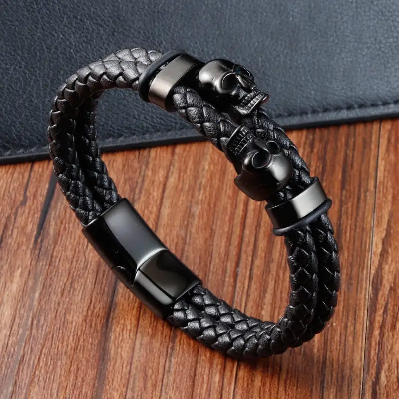 Bracelets Cuir Homme - Tête de mort | braceletshomme.fr