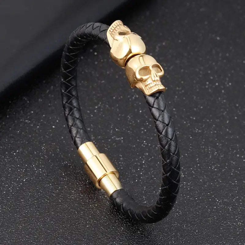 Bracelets Cuir Homme - Tête de mort | braceletshomme.fr