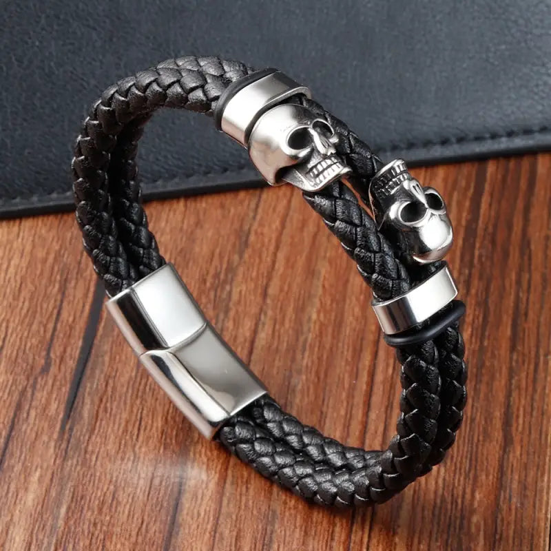 Bracelets Cuir Homme - Tête de mort | braceletshomme.fr