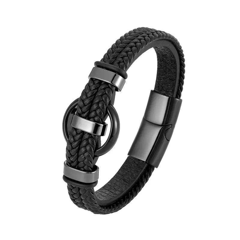 Bracelets Cuir Homme - Black Agate | braceletshomme.fr