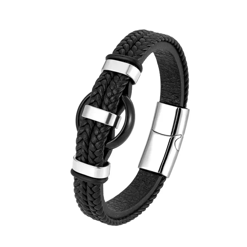 Bracelets Cuir Homme - Black Agate | braceletshomme.fr